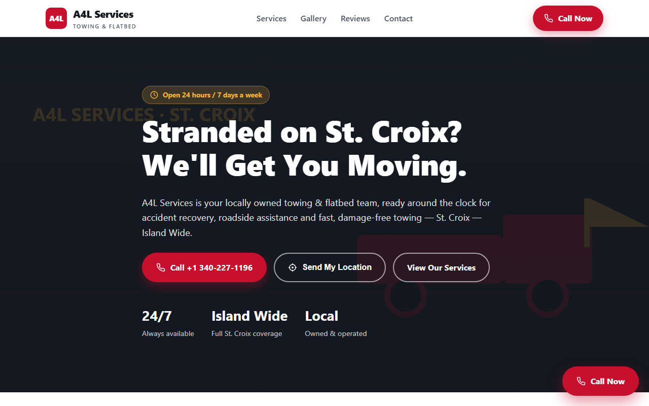 A4L Towing website
